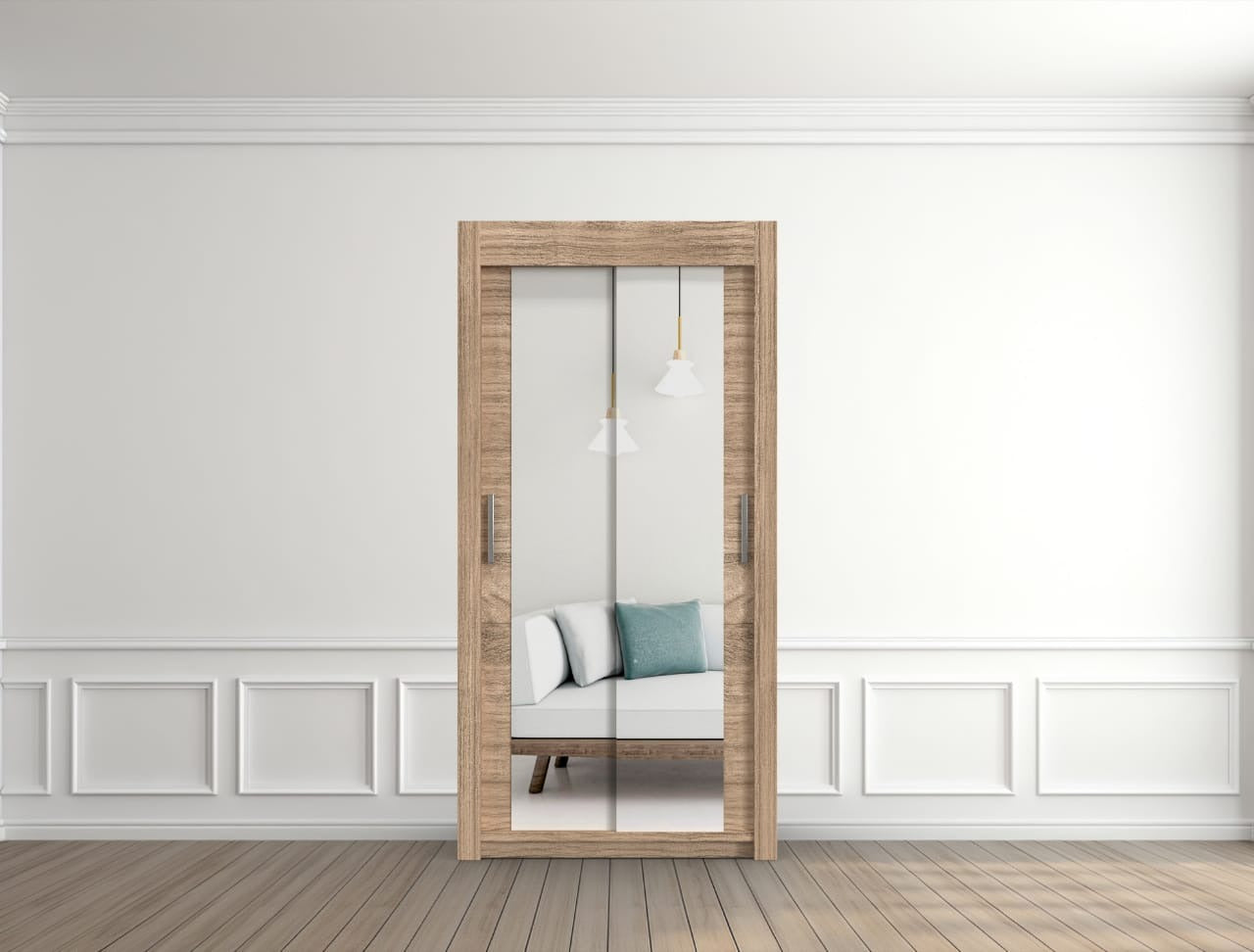 Milan 2 Door Wardrobe 100cm Wide – Perfect Bedroom Closet Organizer