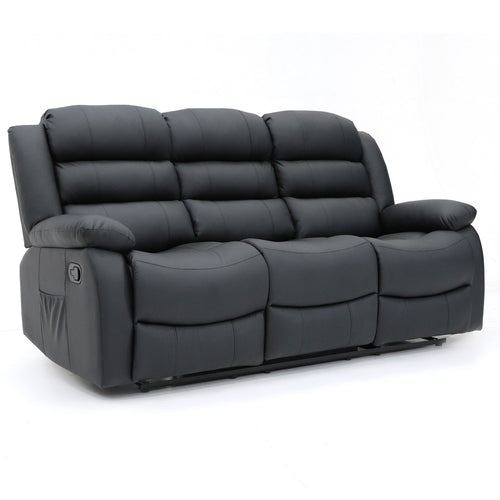 Classic Leather Recliner Sofa - Timeless Elegance and Unbeatable Comfort
