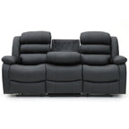 Classic Leather Recliner Sofa - Timeless Elegance and Unbeatable Comfort