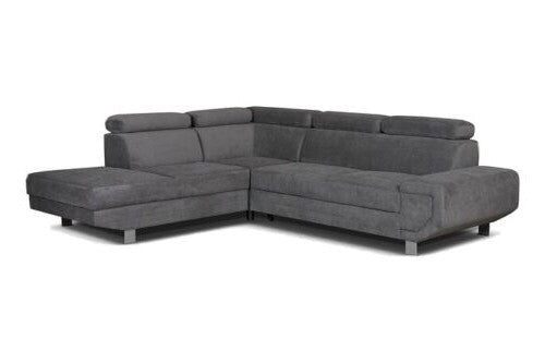 ARTIC Grey Sofa Bed with Left/Right Corner and Three Adjustable Headrests