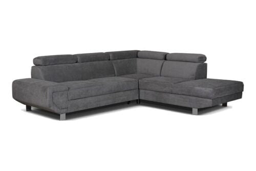 ARTIC Grey Sofa Bed with Left/Right Corner and Three Adjustable Headrests