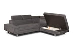ARTIC Grey Sofa Bed with Left/Right Corner and Three Adjustable Headrests
