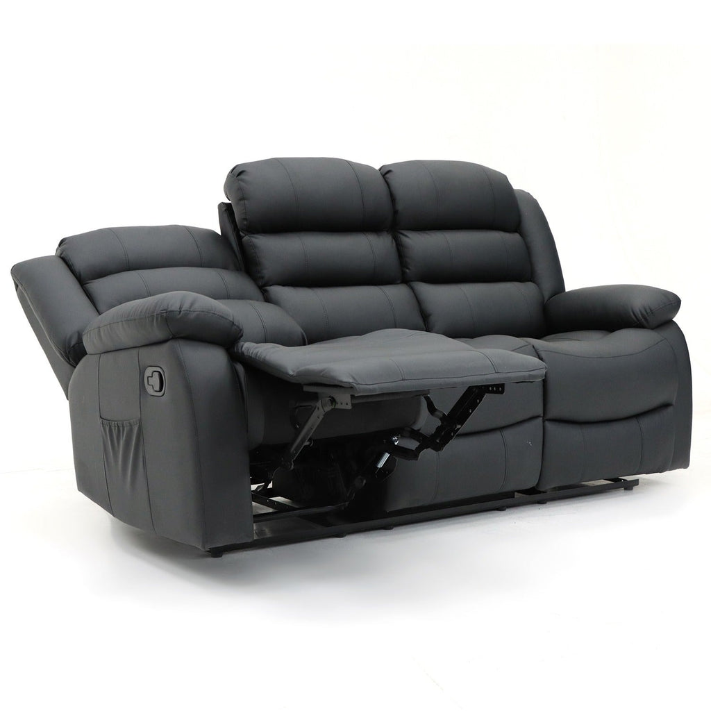 Classic Leather Recliner Sofa - Timeless Elegance and Unbeatable Comfort