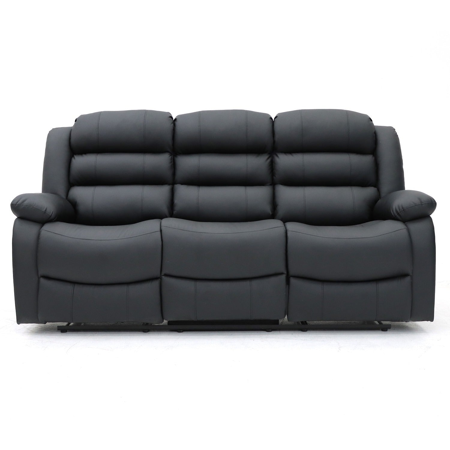 Classic Leather Recliner Sofa - Timeless Elegance and Unbeatable Comfort