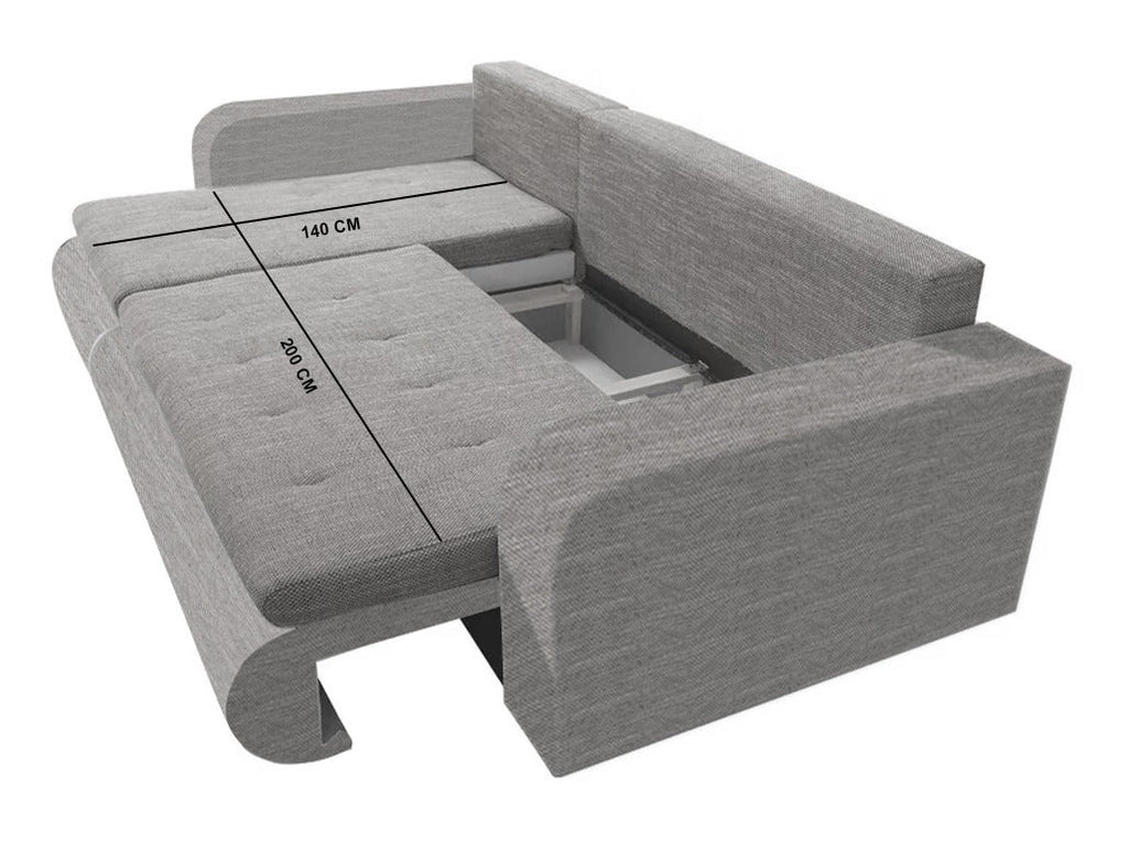Berlin Stylish and Functional Corner Sofa Bed with Storage