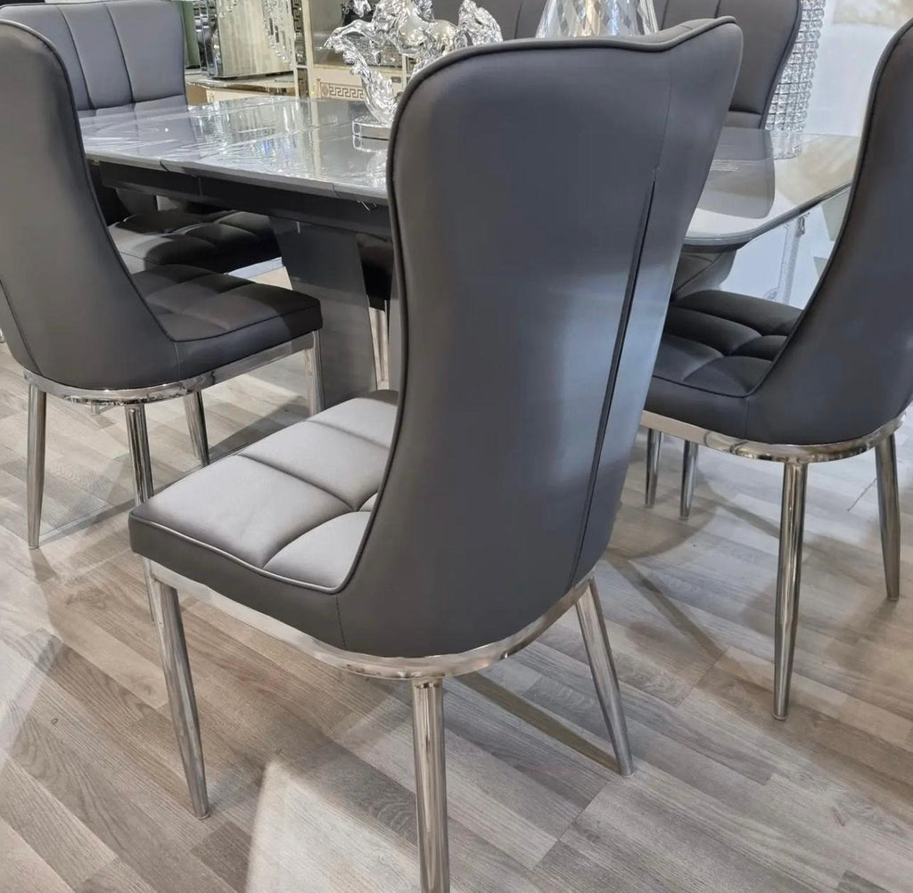 Astra Dining Table with 6 Grace Chairs