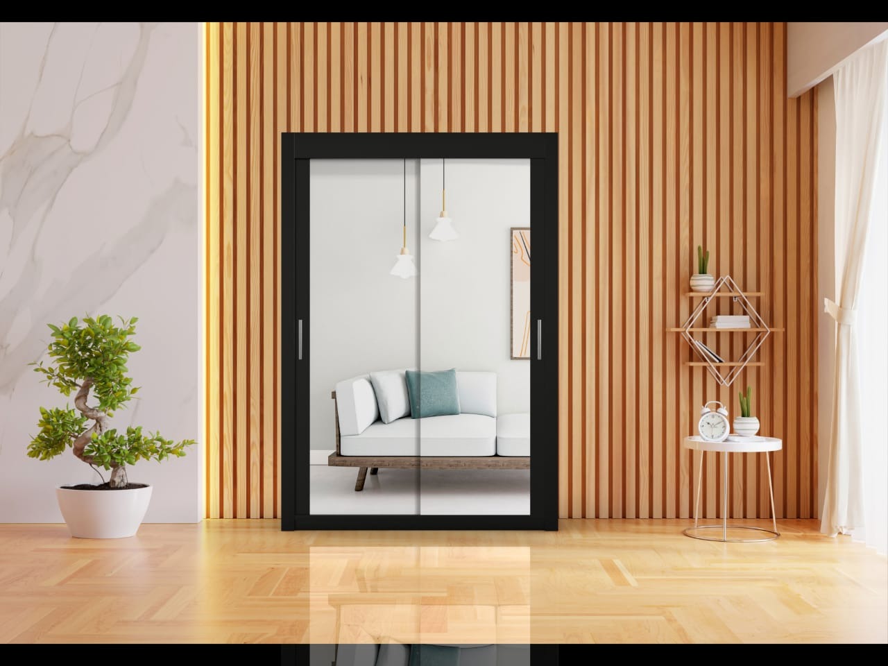 Modern Milan 150cm, 180cm Wardrobe – Slim Fit Bedroom Furniture