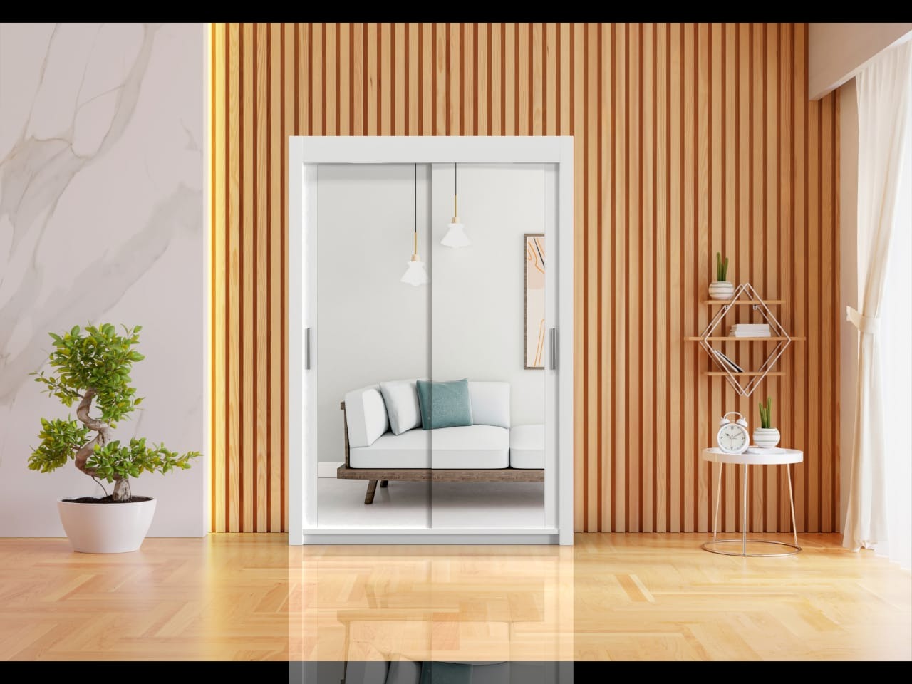 Modern Milan 150cm, 180cm Wardrobe – Slim Fit Bedroom Furniture