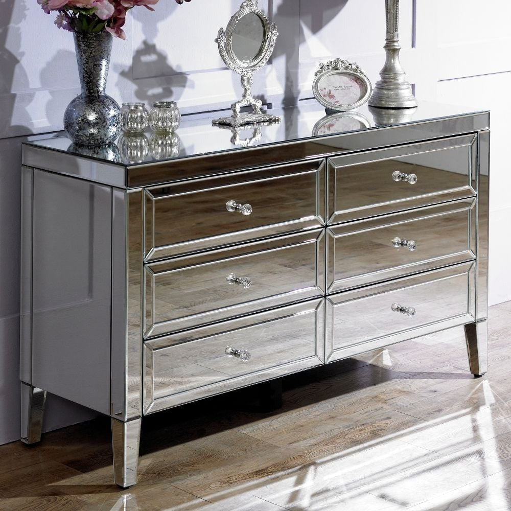 Valencia Mirrored 6 Drawer Chest